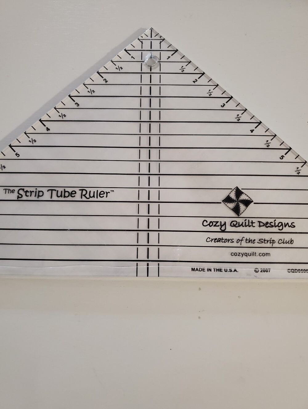Strip Tube Ruler For Half Square Triangles Quilter's Tool - Picture 2 of 6